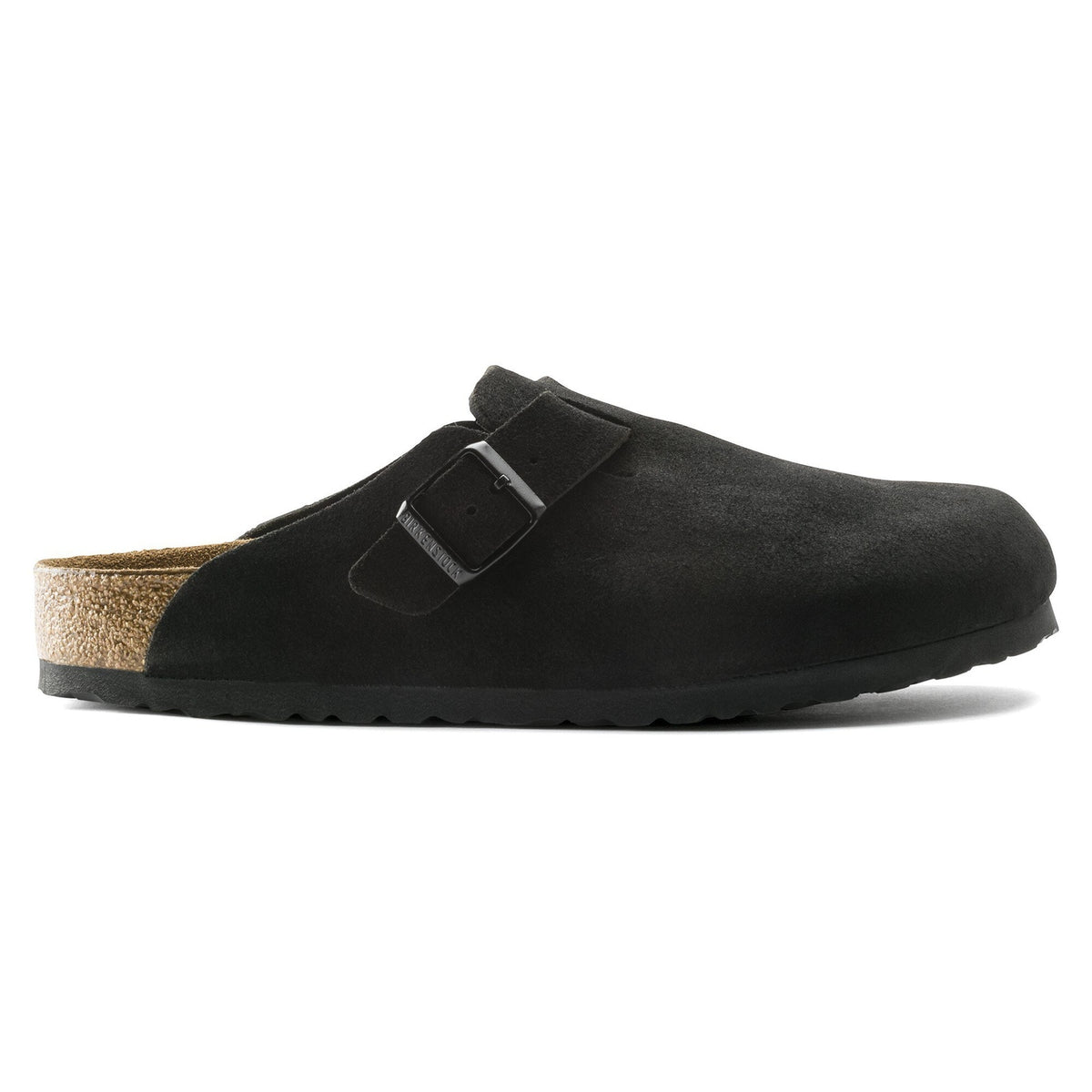 Birkenstock Boston Soft Footbed Black — side view