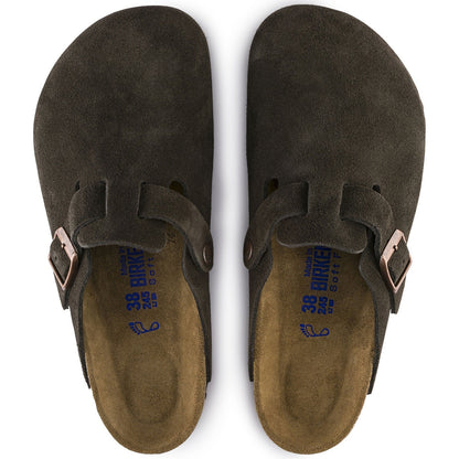 Birkenstock Boston Soft Footbed Mocha — top view