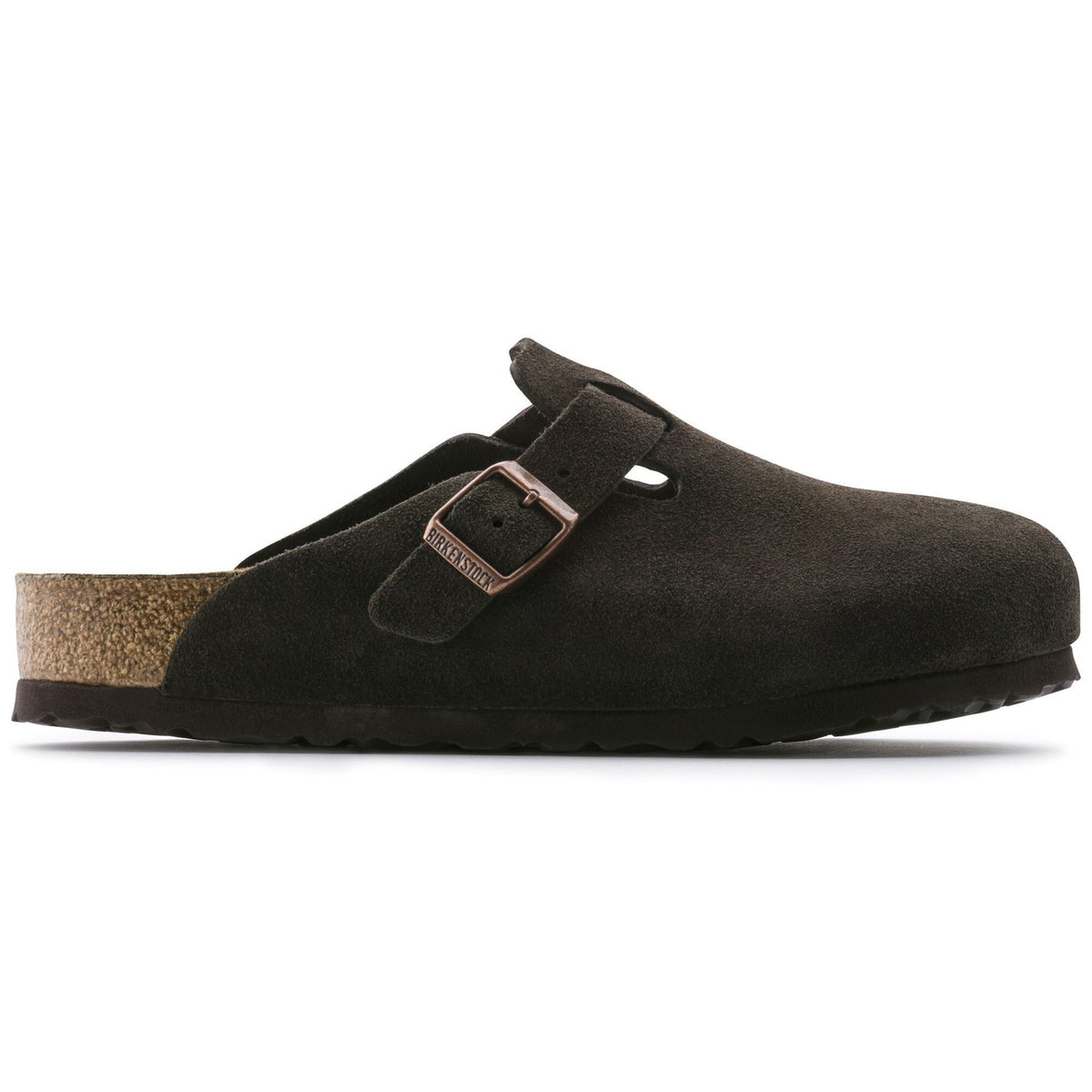 Birkenstock Boston Soft Footbed Mocha — side view