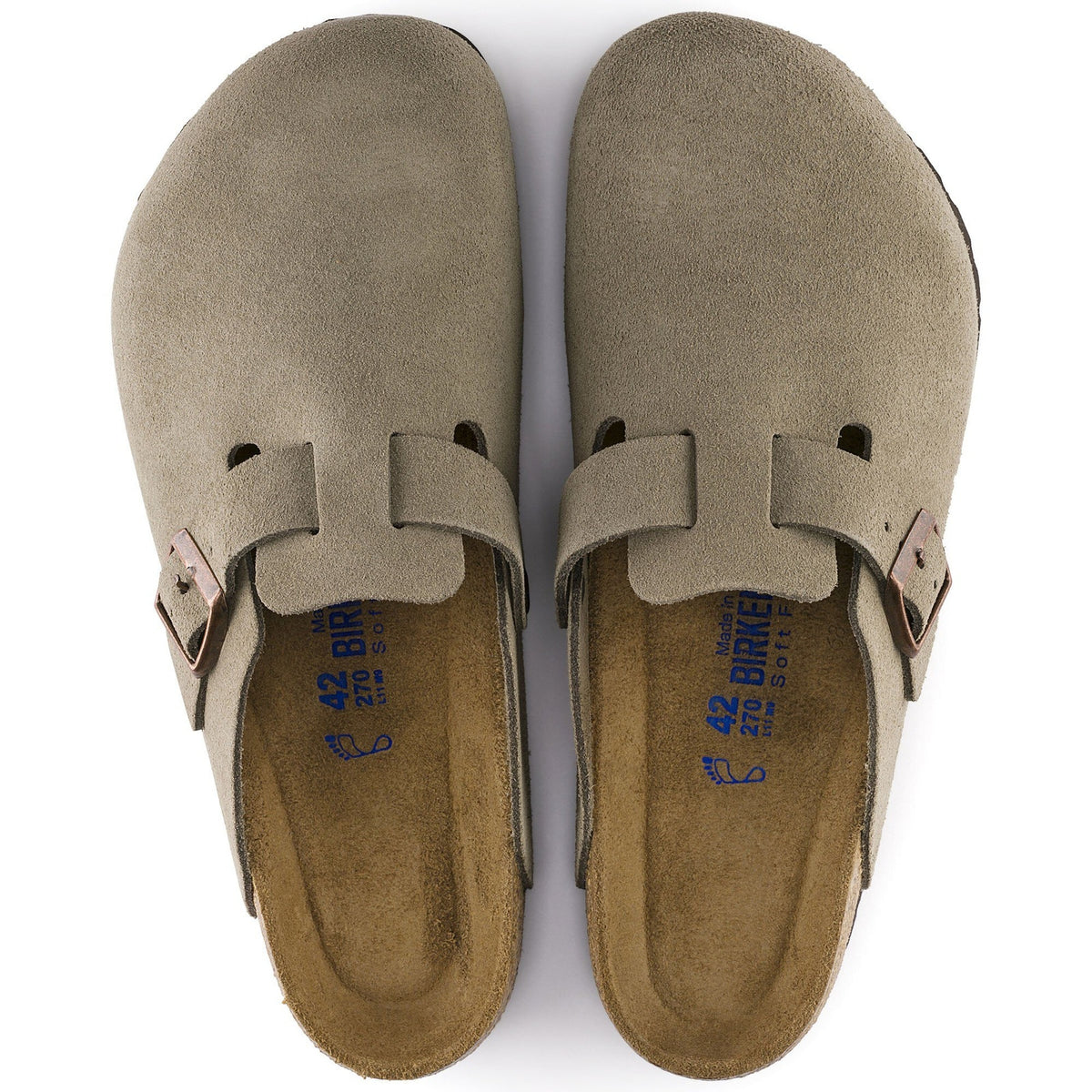 Birkenstock Boston Soft Footbed Taupe — top view