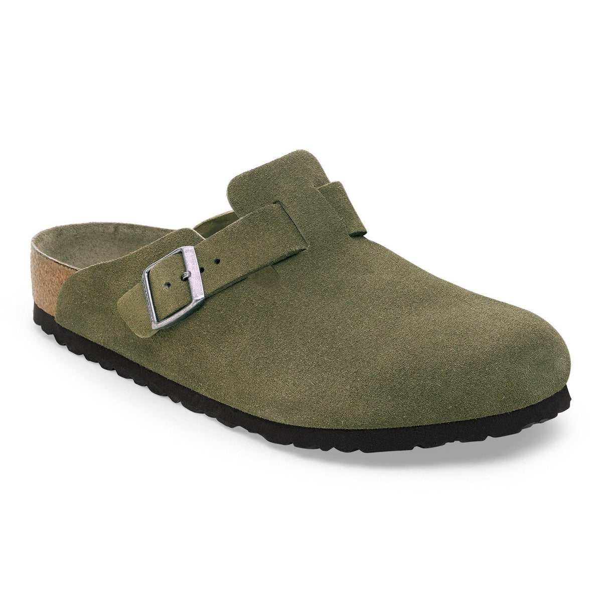 Birkenstock Boston Soft Footbed Thyme Tonal FB — angled view
