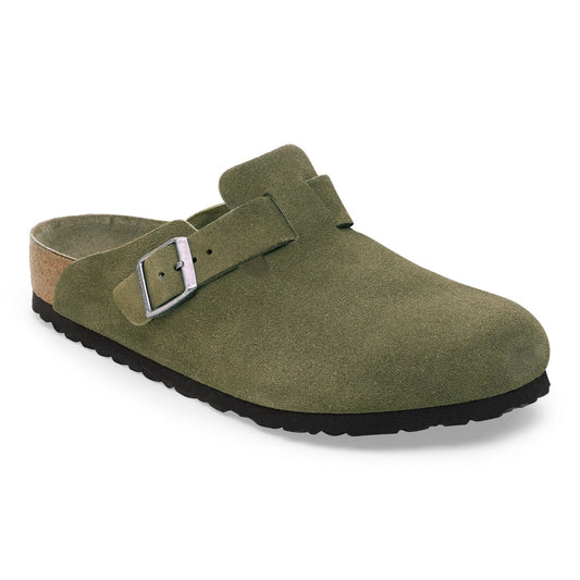 Birkenstock Boston Soft Footbed Thyme Tonal FB — angled view