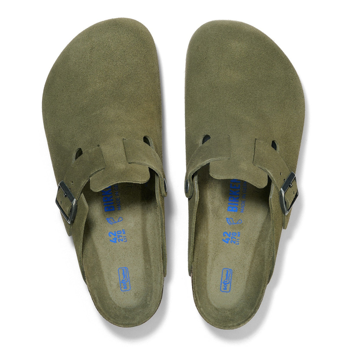 Birkenstock Boston Soft Footbed Thyme Tonal FB — top view