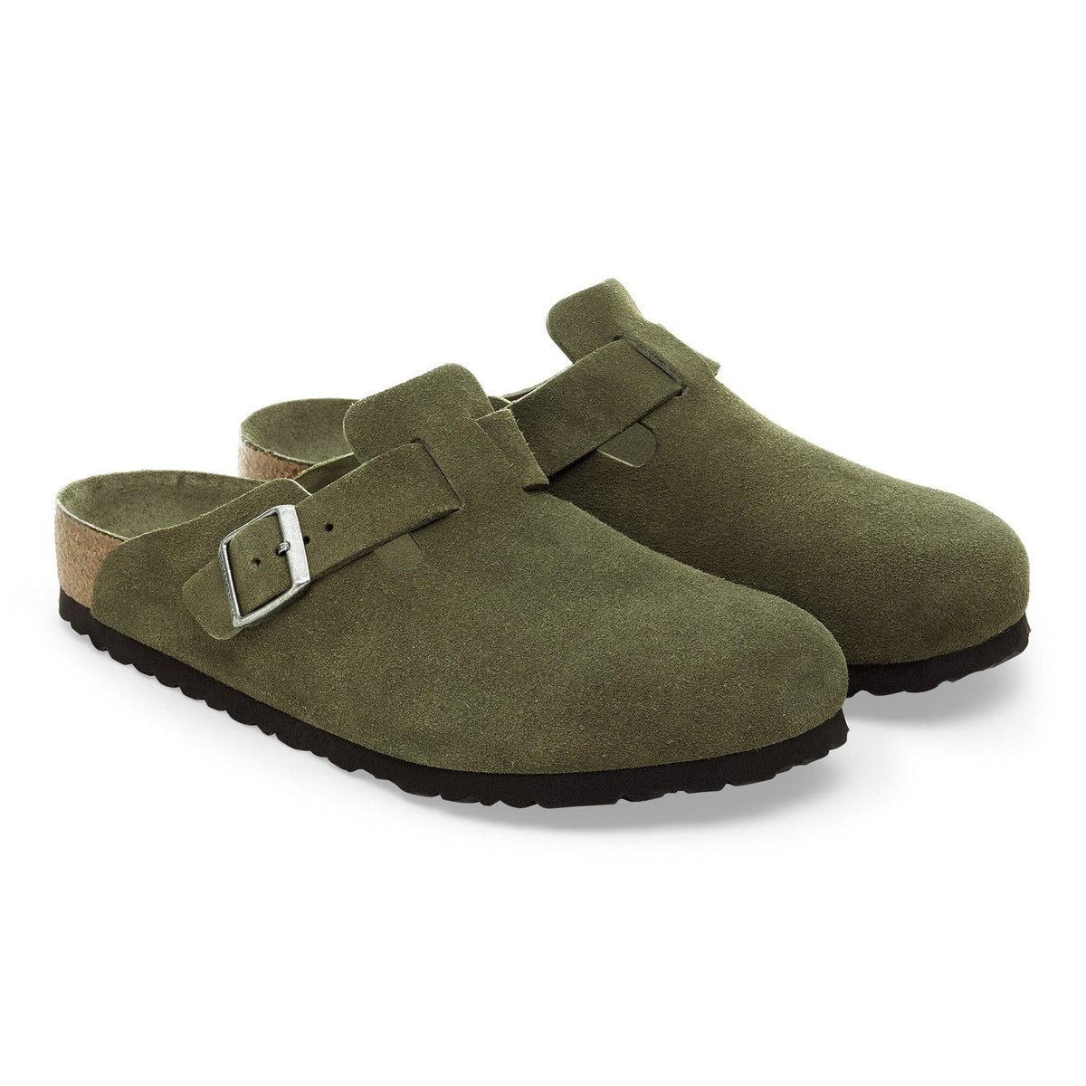 Birkenstock Boston Soft Footbed Thyme Tonal FB — pair view