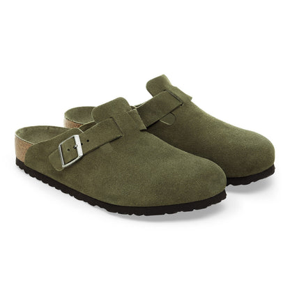 Birkenstock Boston Soft Footbed Thyme Tonal FB — pair view