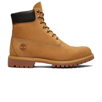 Timberland Premium 6-Inch Boots in wheat – side view on white background