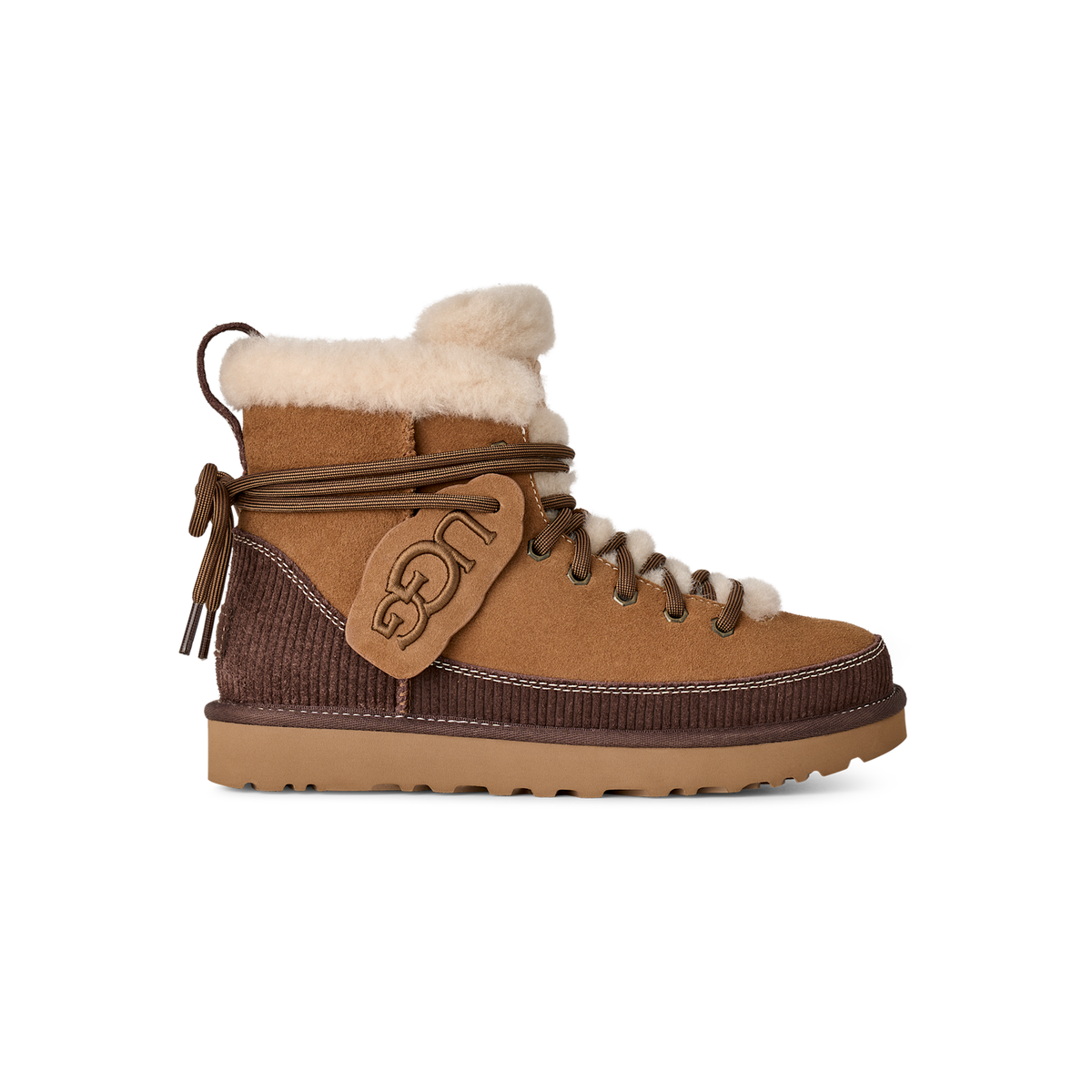 UGG Classic Heritage Lace-Up Boot in Chestnut, women's side profile