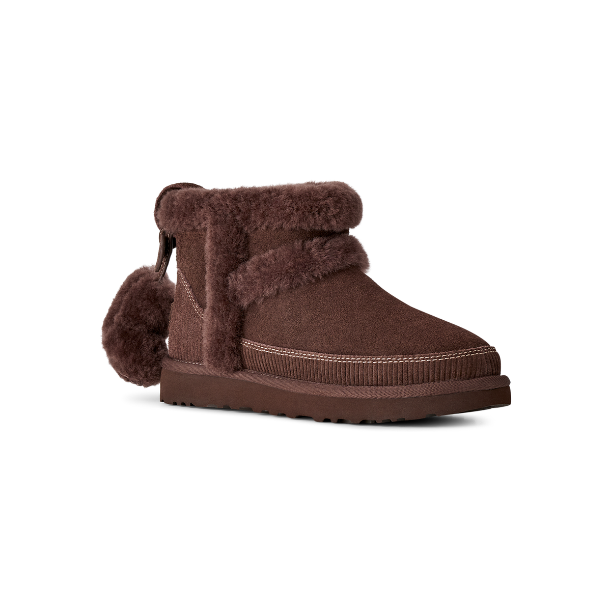 UGG Classic Mini Heritage Boot in Burnt Cedar, women's front angle