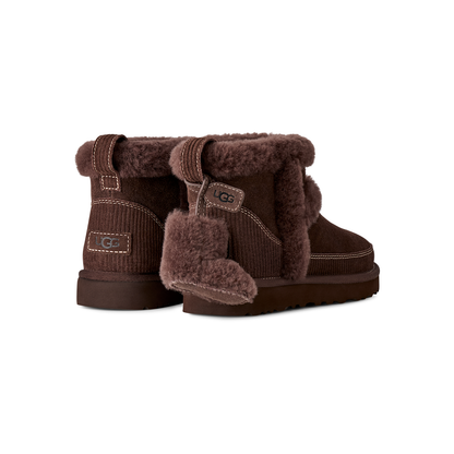 UGG Classic Mini Heritage Boot in Burnt Cedar, women's rear view