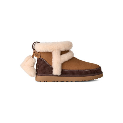 UGG Classic Mini Heritage Boot in Chestnut, women's side profile