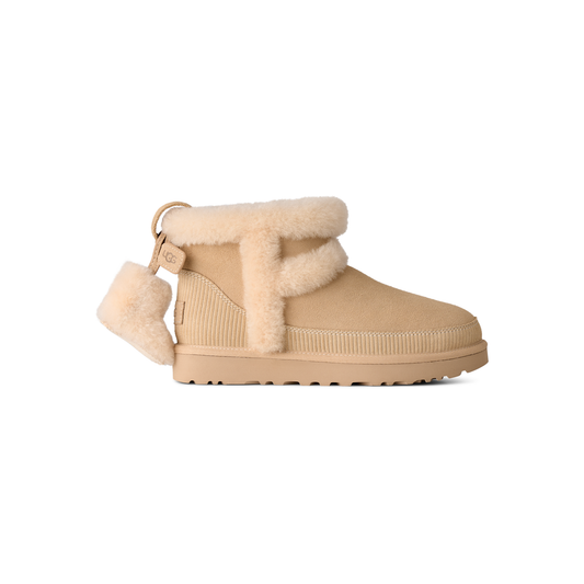 UGG Classic Mini Heritage Boot in Sand Castle, women's side profile