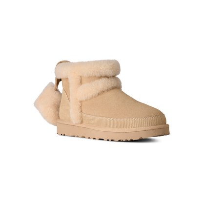 UGG Classic Mini Heritage Boot in Sand Castle, women's front angle