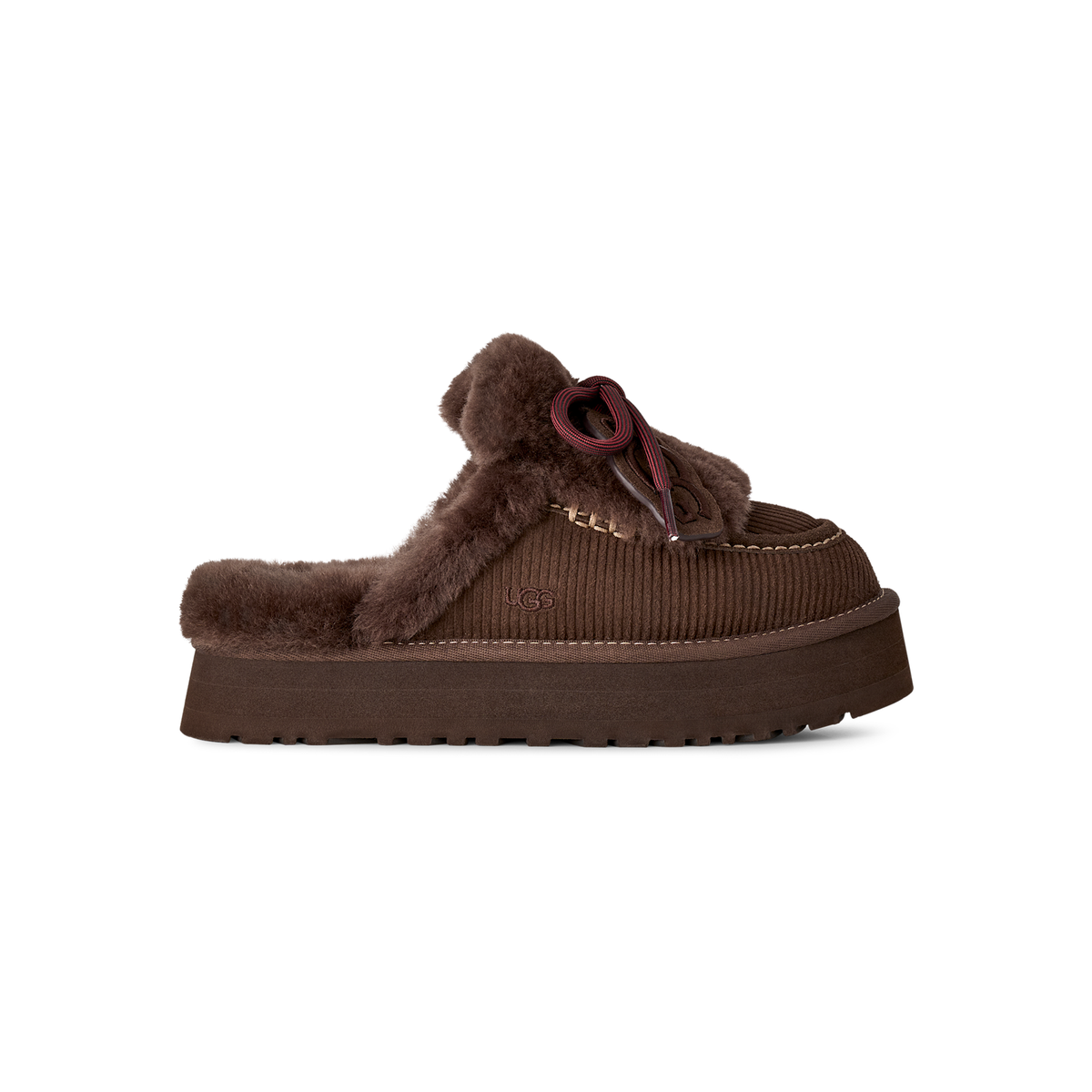 UGG Disquette Heritage in Burnt Cedar, women's side profile