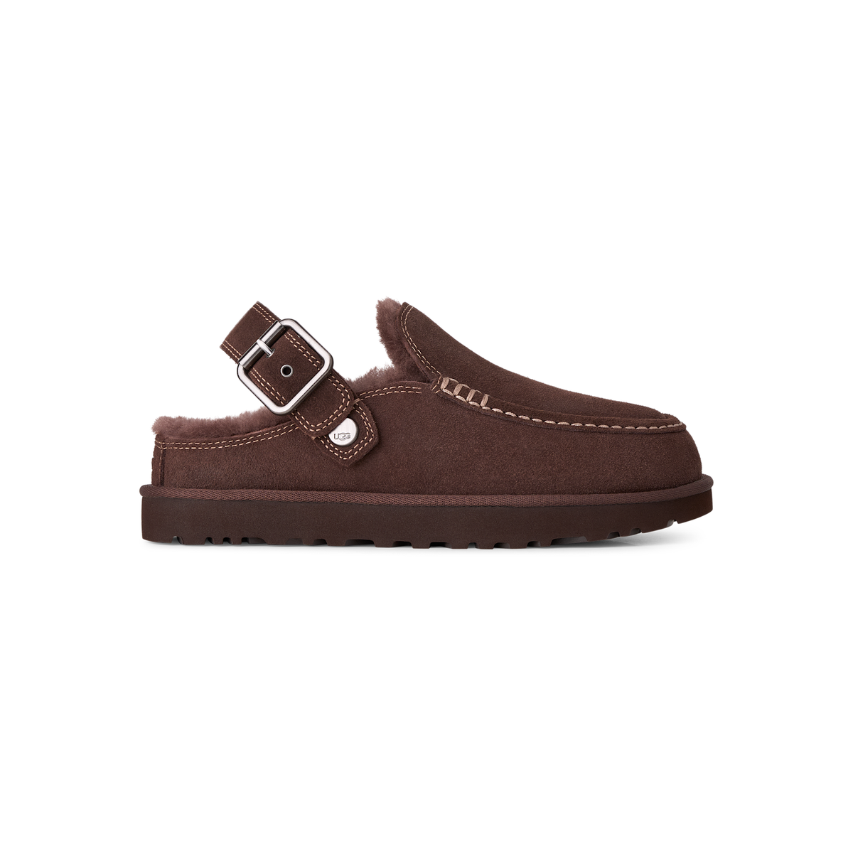 UGG Goldenstar Evelina Clog in Burnt Cedar, women's side profile
