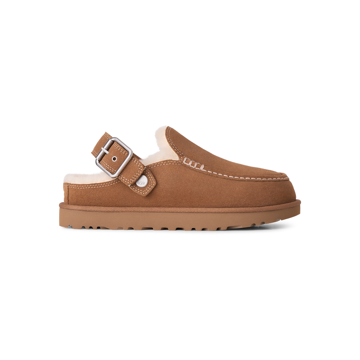 UGG Goldenstar Evelina Clog in Chestnut, women's side profile