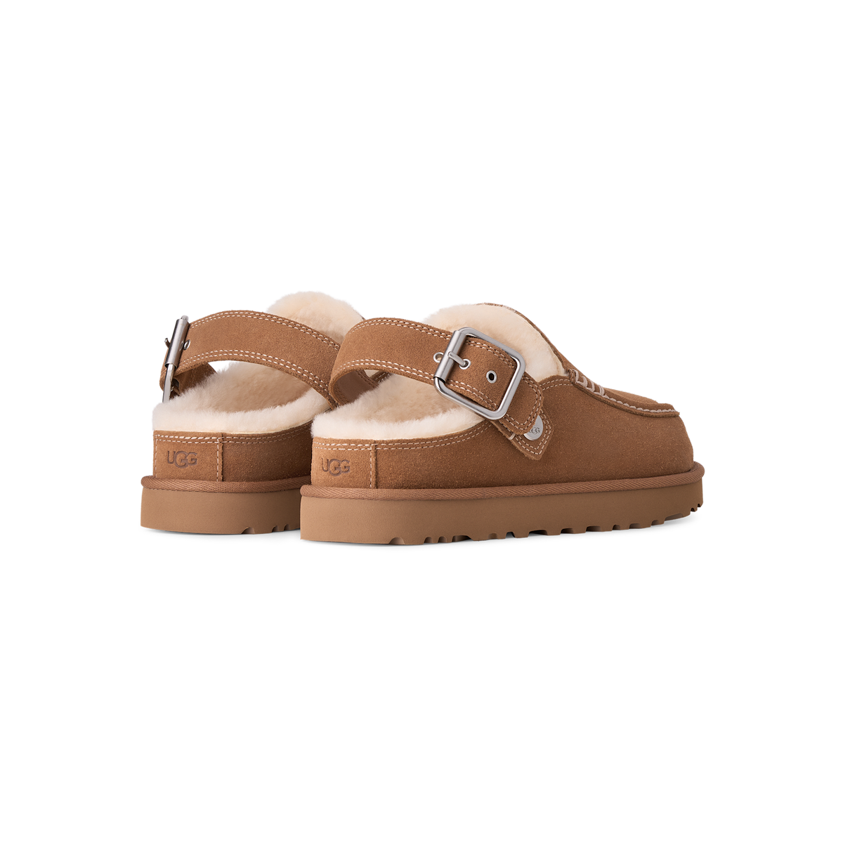 UGG Goldenstar Evelina Clog in Chestnut, women's rear view