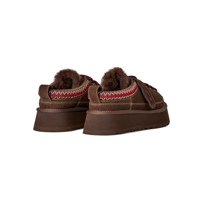 UGG Heritage Lace-Up in Burnt Cedar, women's rear view