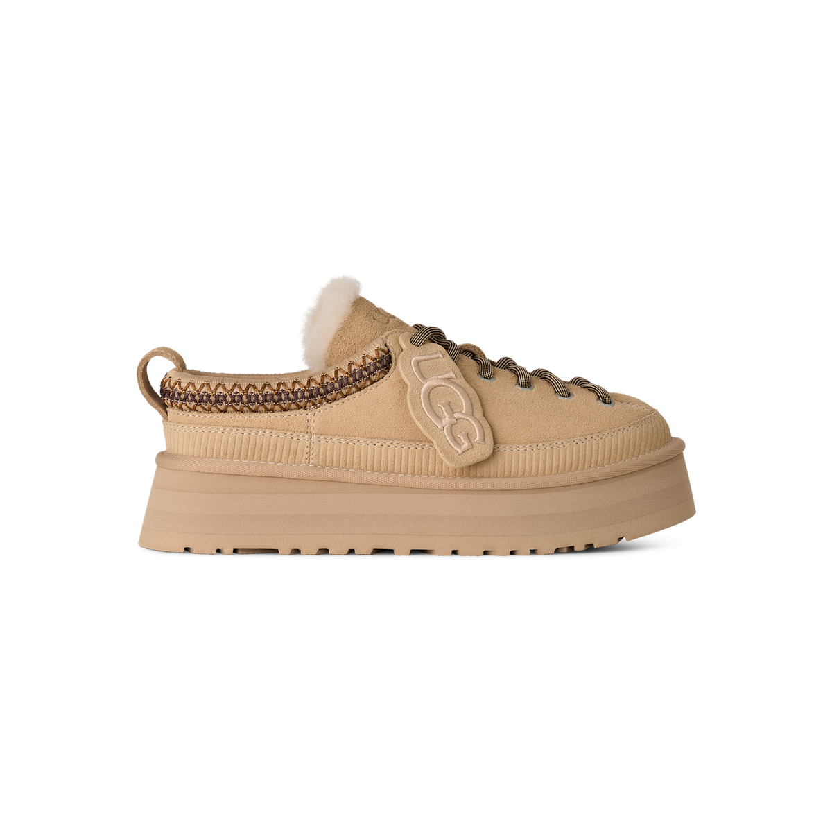 UGG Heritage Lace-Up in Sand Castle, women's side profile