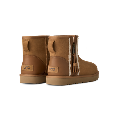 UGG RetroChic Zipper Boot in Chestnut, women's rear view